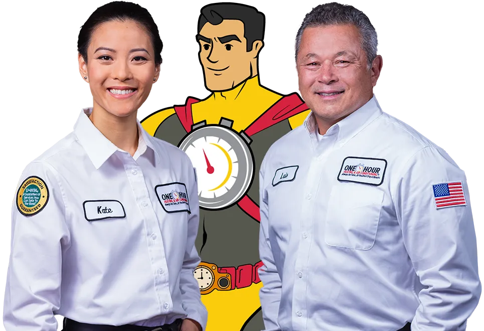 One Hour Air Conditioning Techs HVAC 2 2 1 1